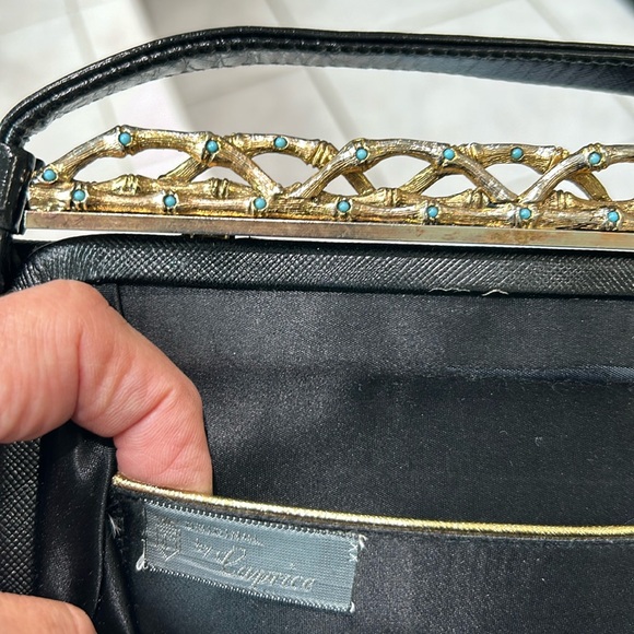 Vintage Original by Caprice 1950’s Structured Black Patent Leather Handbag. EUC - Picture 10 of 10